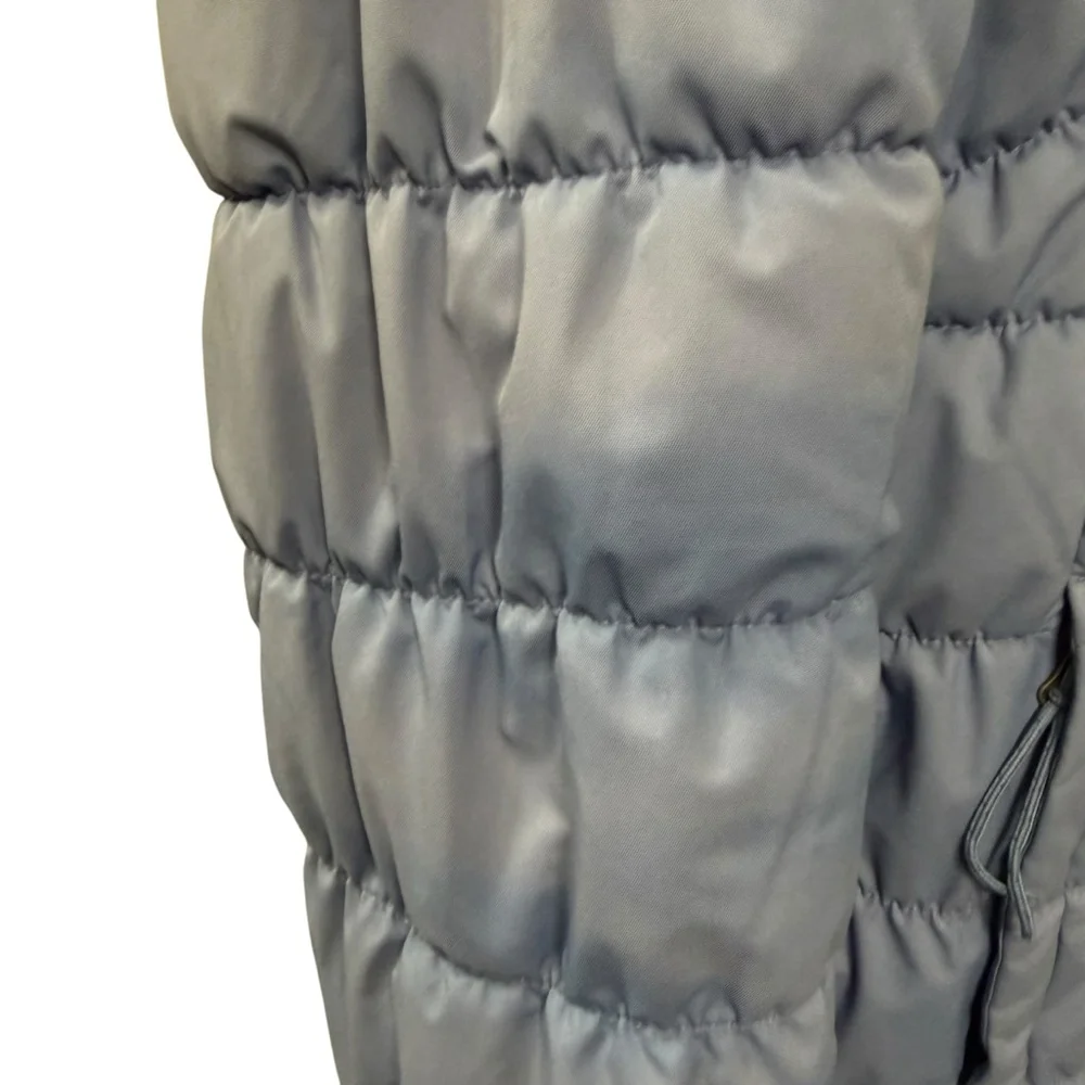 Columbia Women’s Blue Puffer Jacket Faux Fur Hooded Winter Coat Size Medium